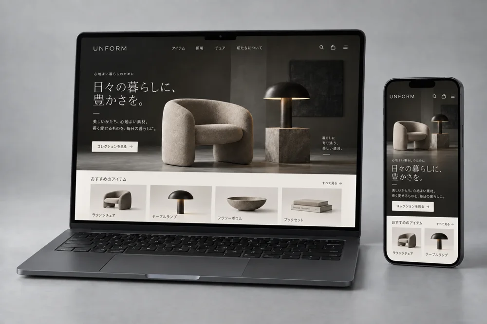 ブランドの世界観を表現するサイト制作イメージ